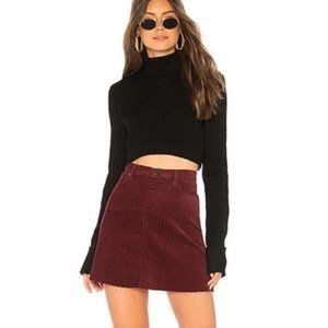 Blank NYC Merlot Wine Corduroy Mini Skirt 24